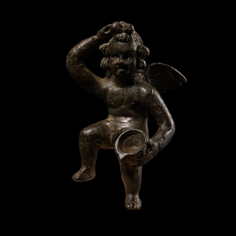 Roman Bronze Statuette of Eros