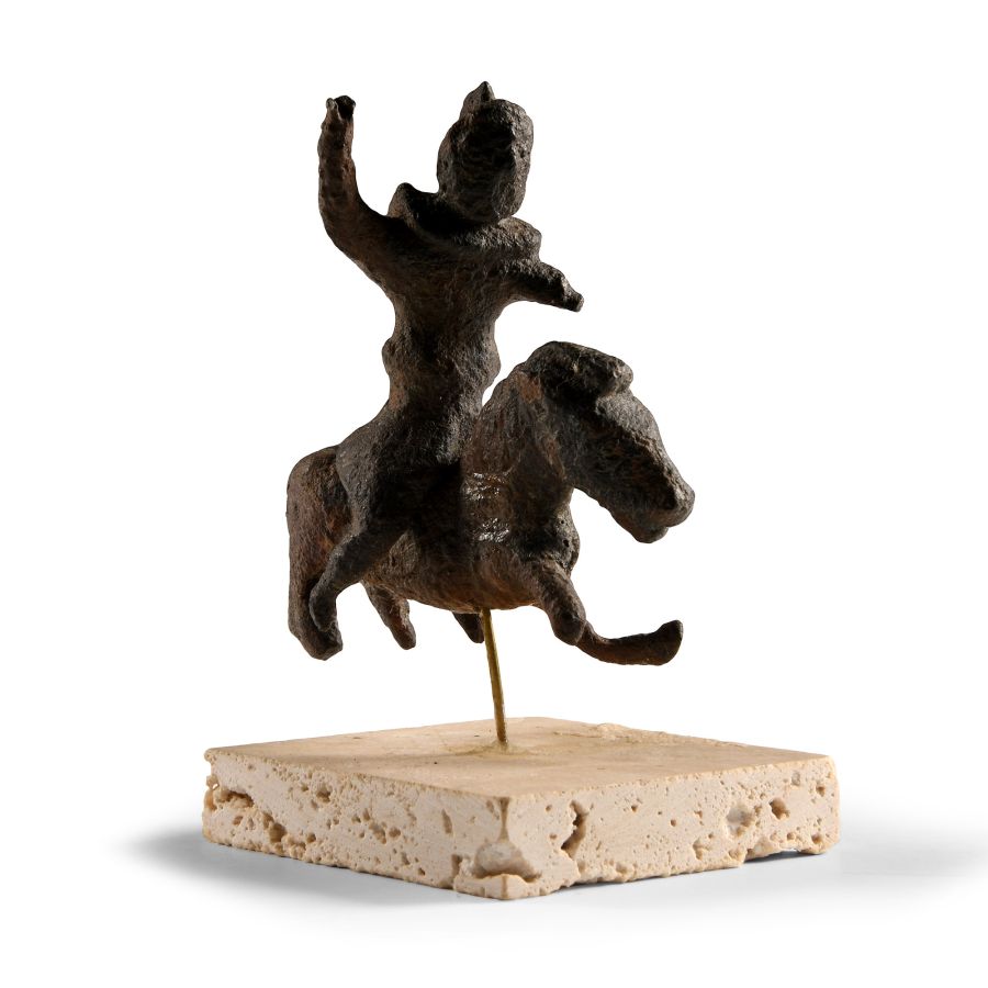 Romano-British Bronze Horse and Celtic Warrior Rider Statuette