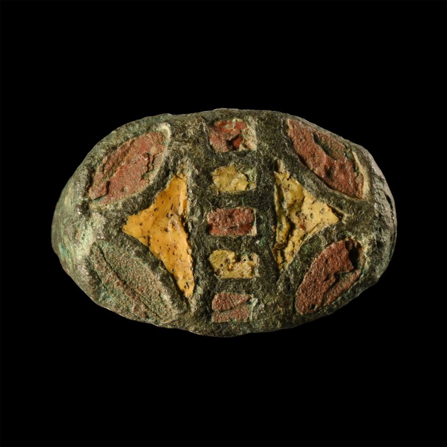 Iron Age Celtic Bronze Enamelled Ring Bezel