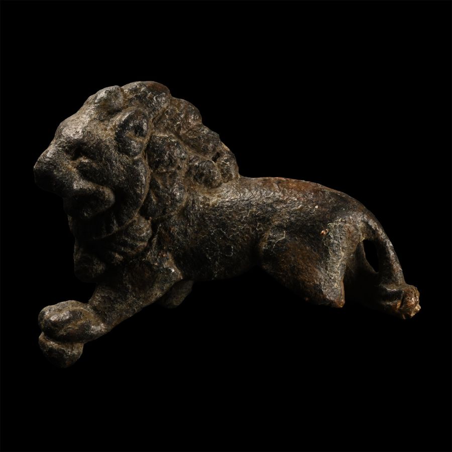 Roman Bronze Lion Statuette