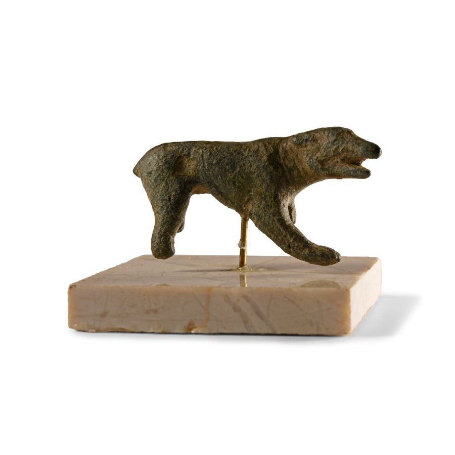 Roman Bronze Hound Statuette