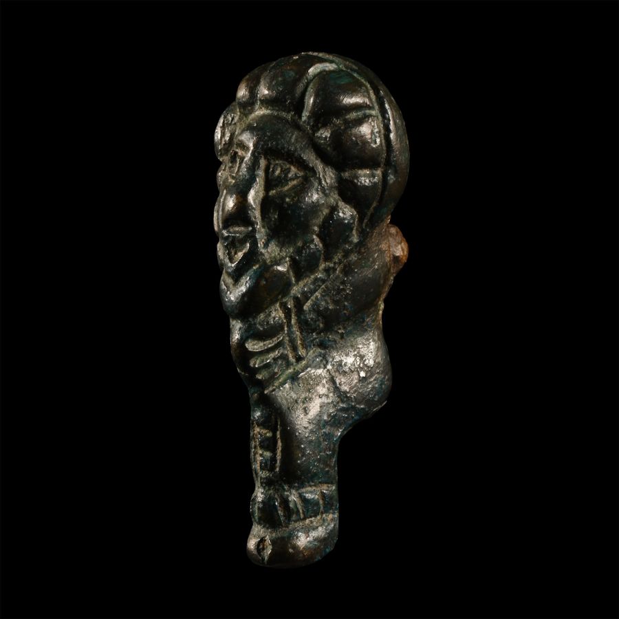 Roman Bronze Germanic Bound Captive Mount