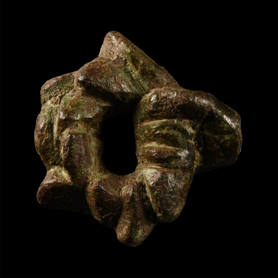 Roman Bronze Statuette Hand Holding Victory Wreath