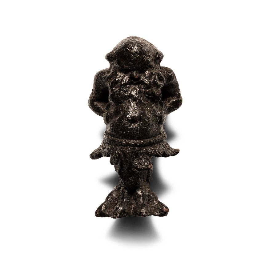 Roman Bronze Silenus Statuette Casket Fitting