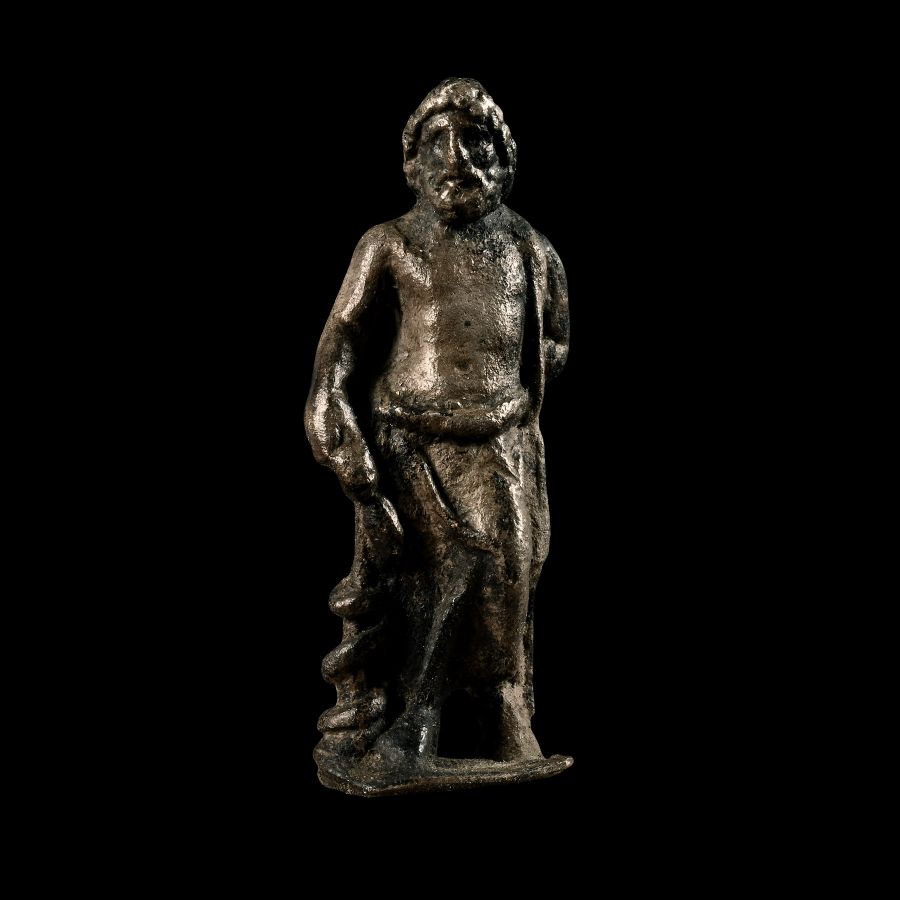 Roman Silver Statuette of Aesculapius God of Medicine and Healing