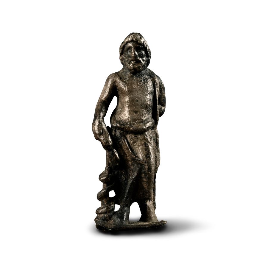 Roman Silver Statuette of Aesculapius God of Medicine and Healing