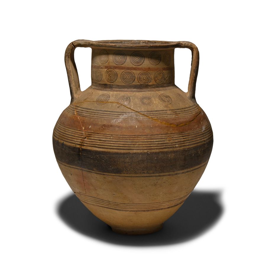 Large Cypriot Bichrome Ware Pottery Amphora