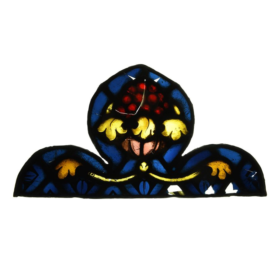 Medieval Stained Glass Trefoil