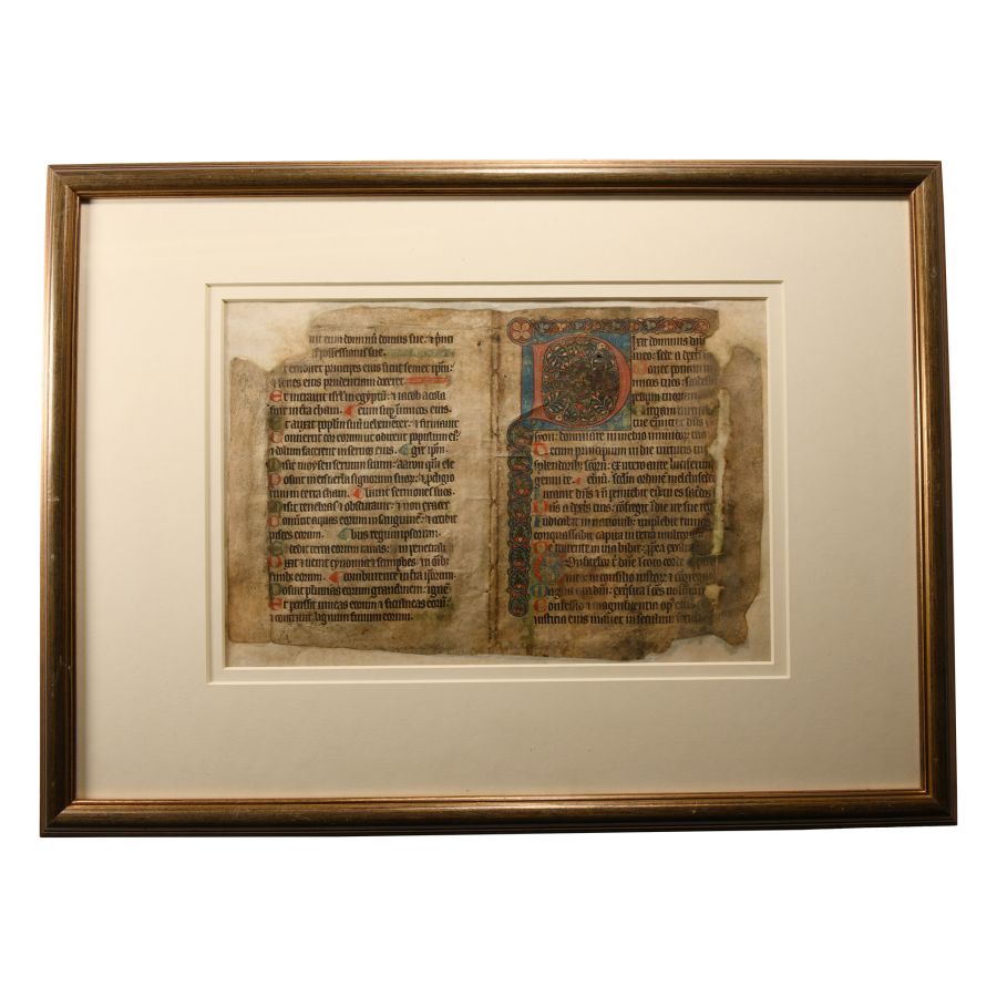 Medieval Bifolium from a Dismembered Psalter