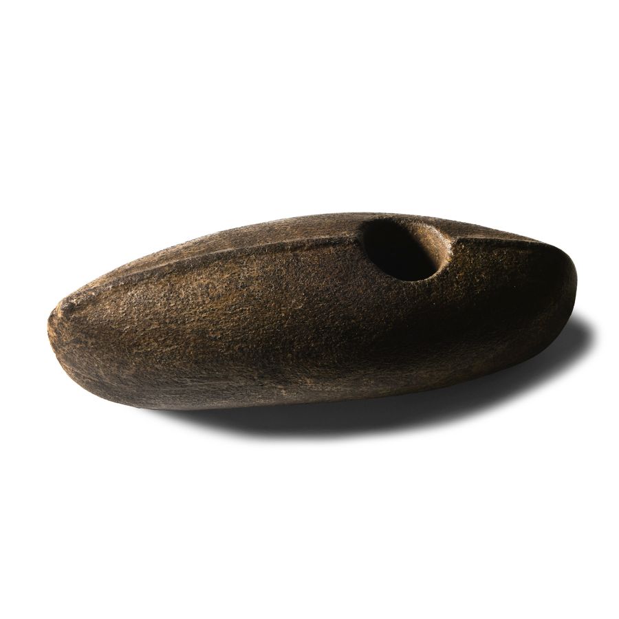 Stone Age Pierced Boat-Shaped Axehead