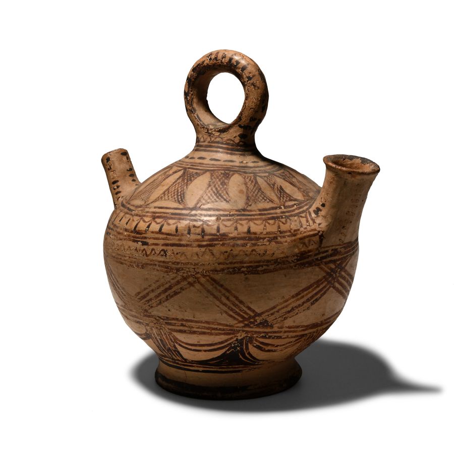 Moroccan Berber Painted Vessel
