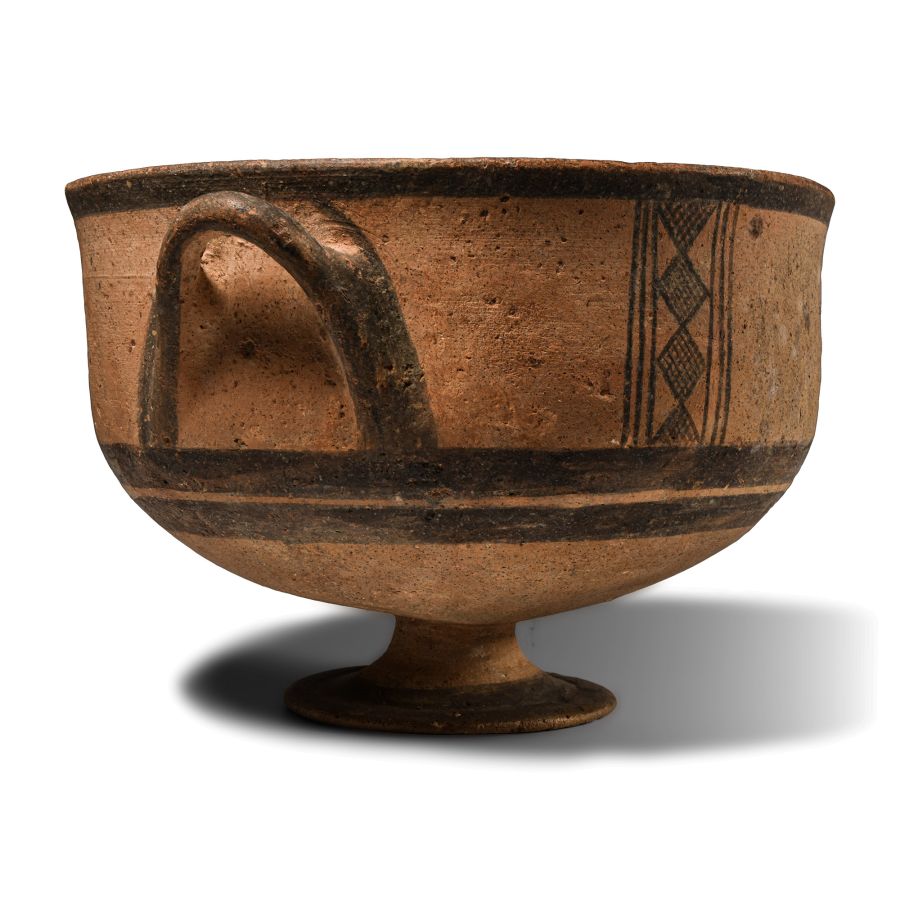 Cypriot Painted Terracotta Chalice