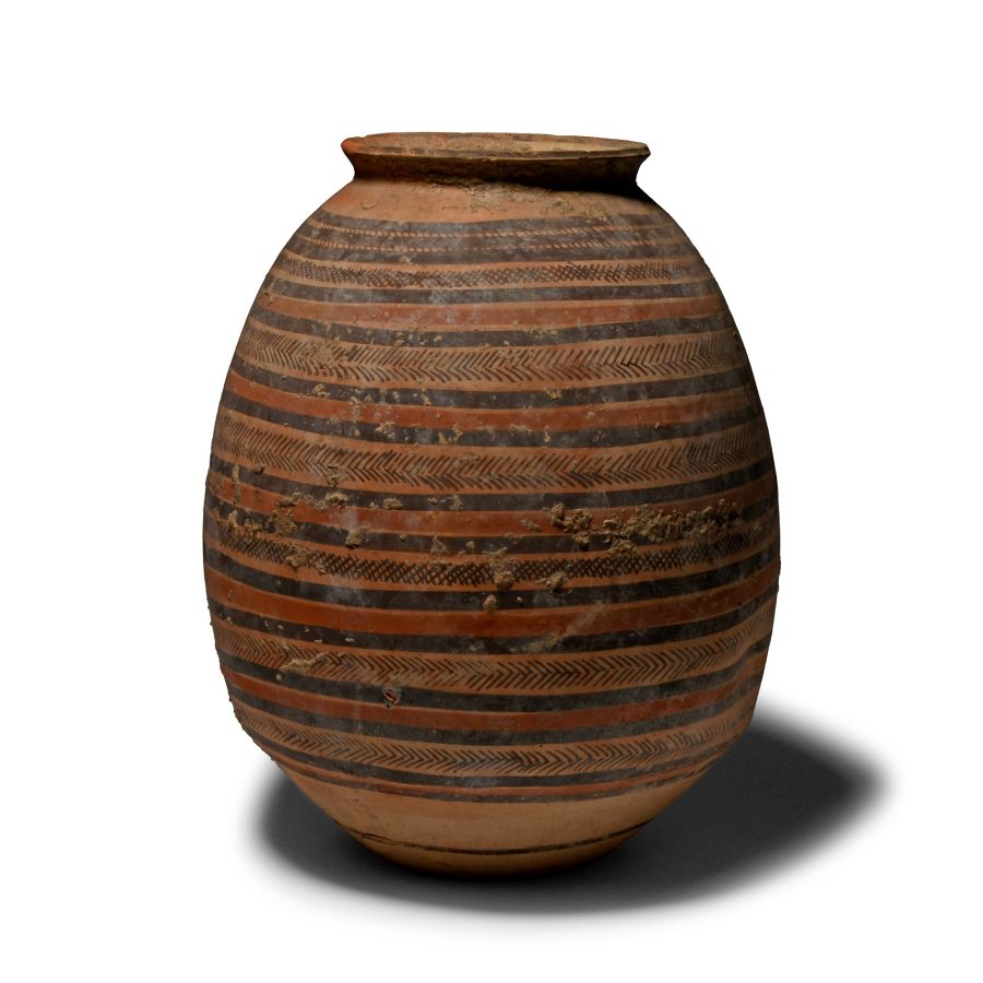 Daunian Painted Terracotta Storage Jar