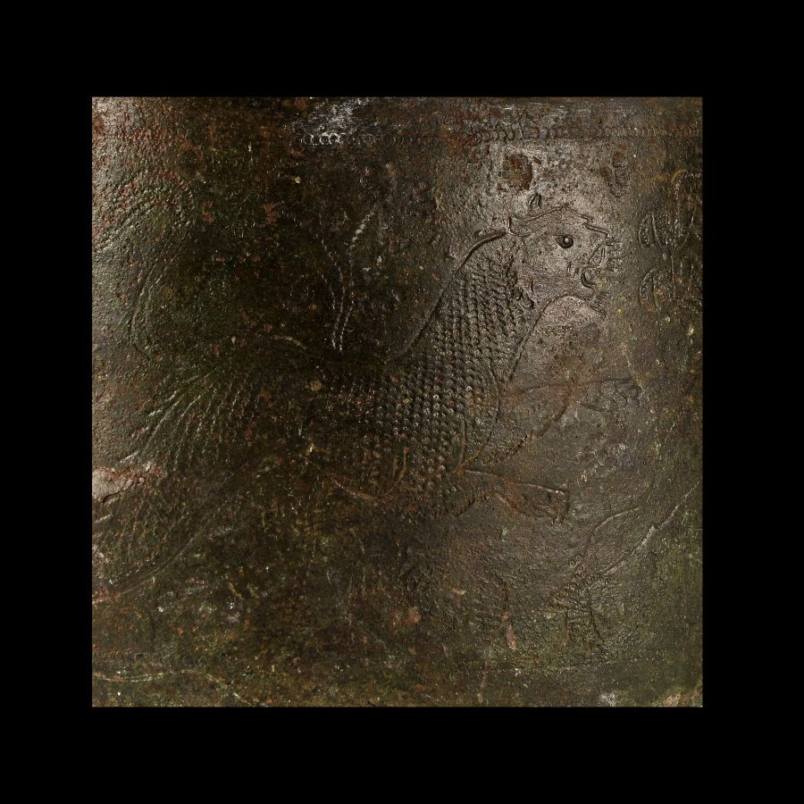 Anglo-Saxon Bronze Bucket with Hunting Scenes