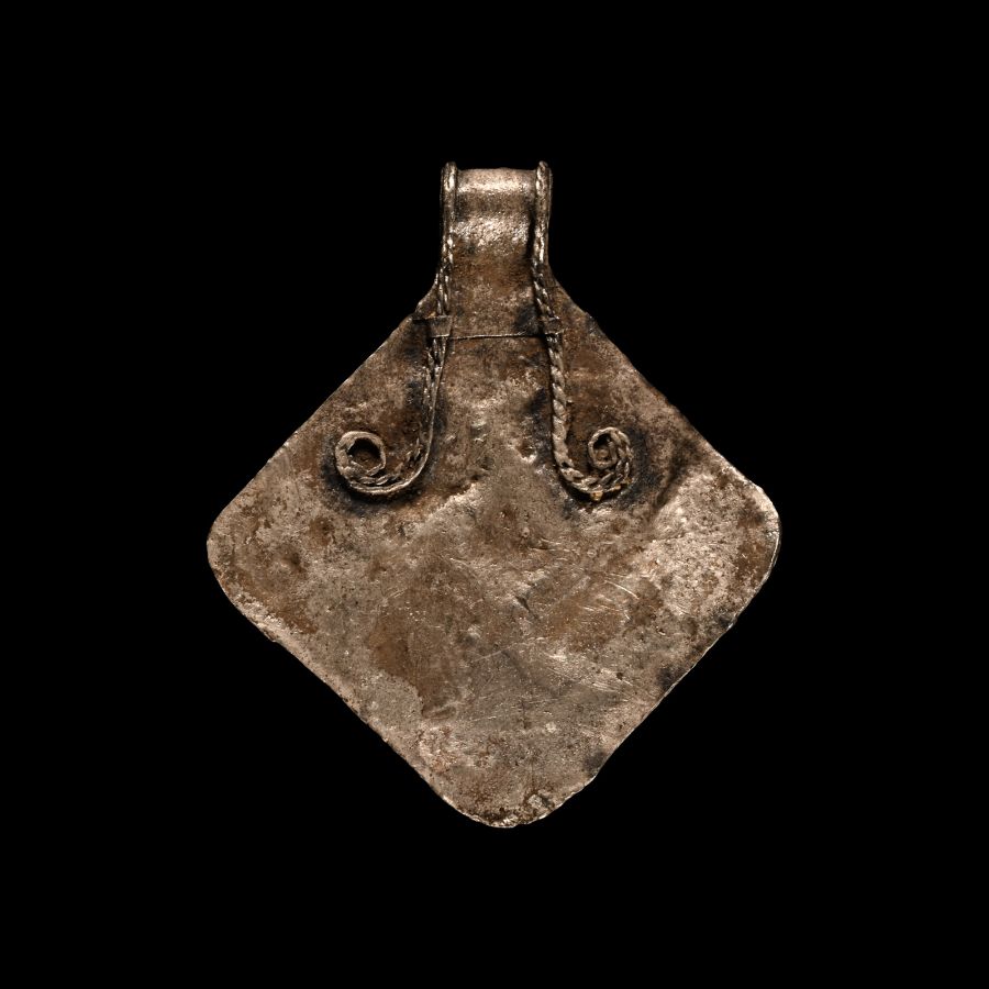 Viking Age Scandinavian Silver Filigree Lozenge-Shaped Pendant
