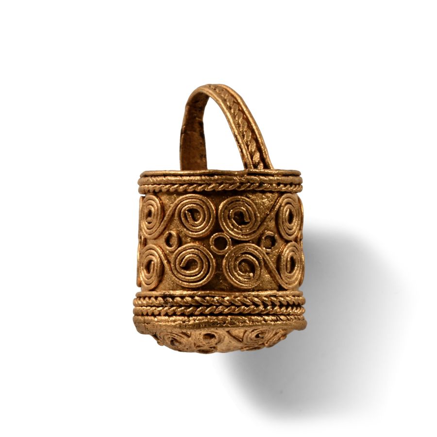 Pre Viking Scandinavian Gold Aroma Bucket Pendant