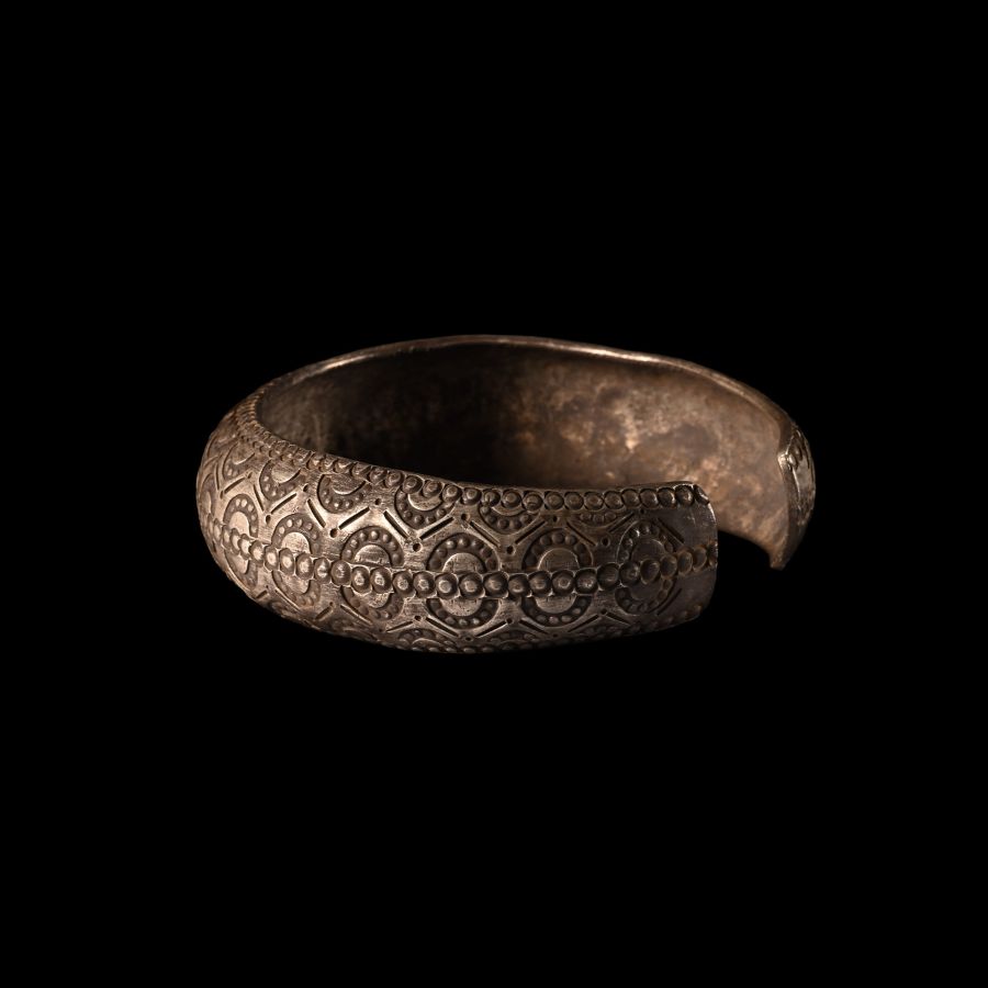 Viking Age Decorated Silver Bracelet