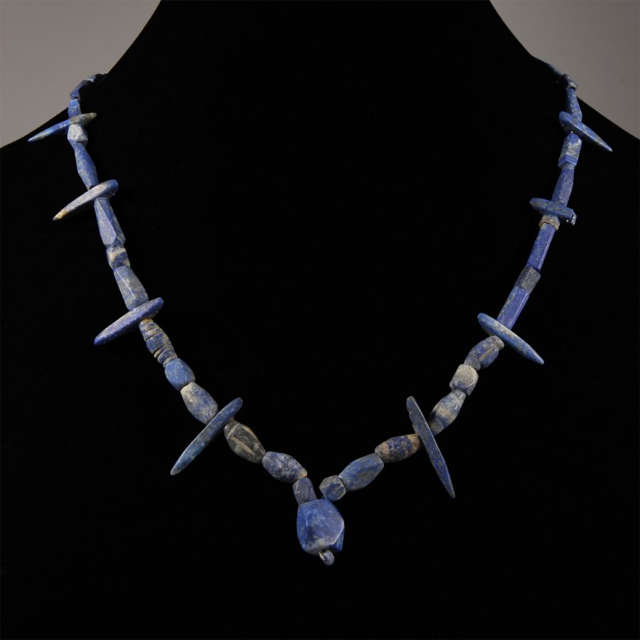 Bactrian Style Lapis Lazuli Bead Necklace
