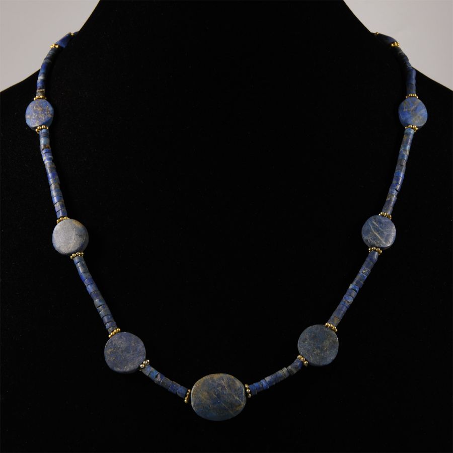 Bactrian Style Lapis Lazuli Bead Necklace
