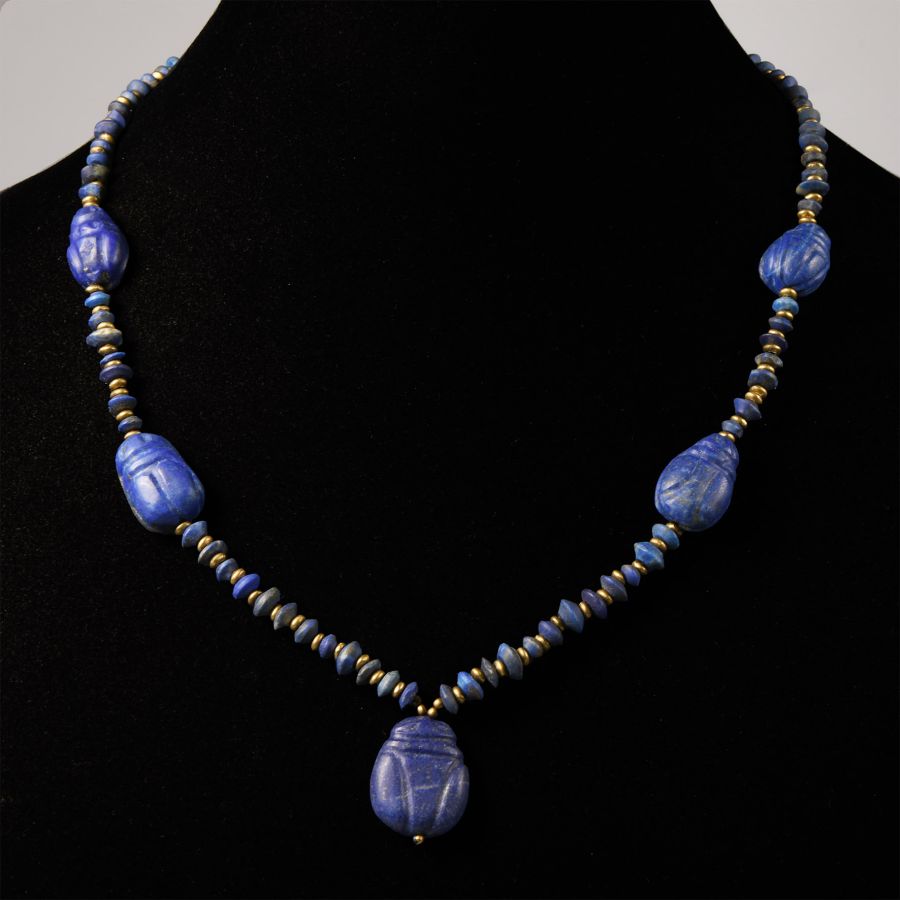 Bactrian Style Lapis Lazuli Bead Necklace