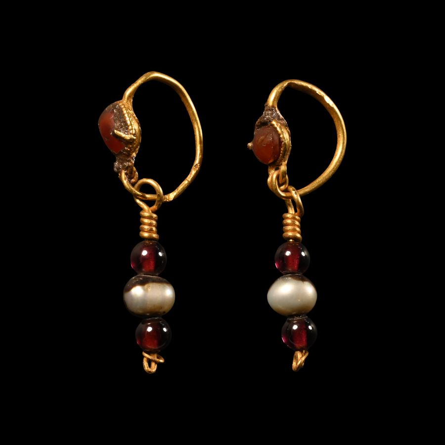 Roman Gold Drop Earrings