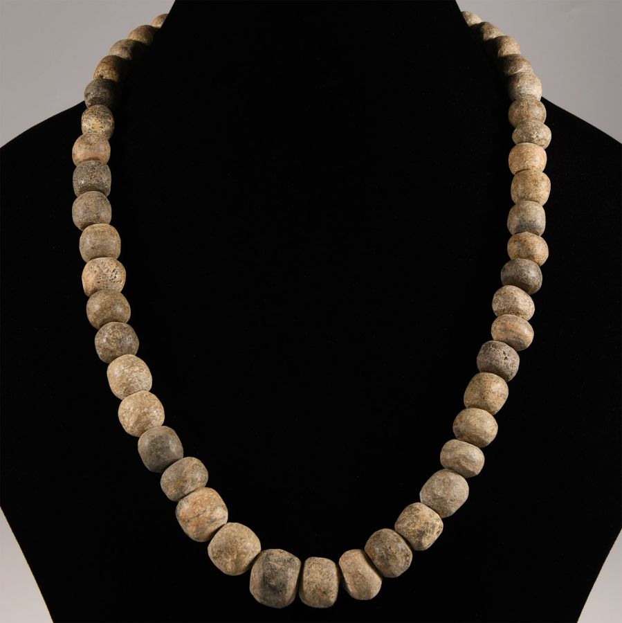 Natural History - Woolly Mammoth Bone Bead Necklace String