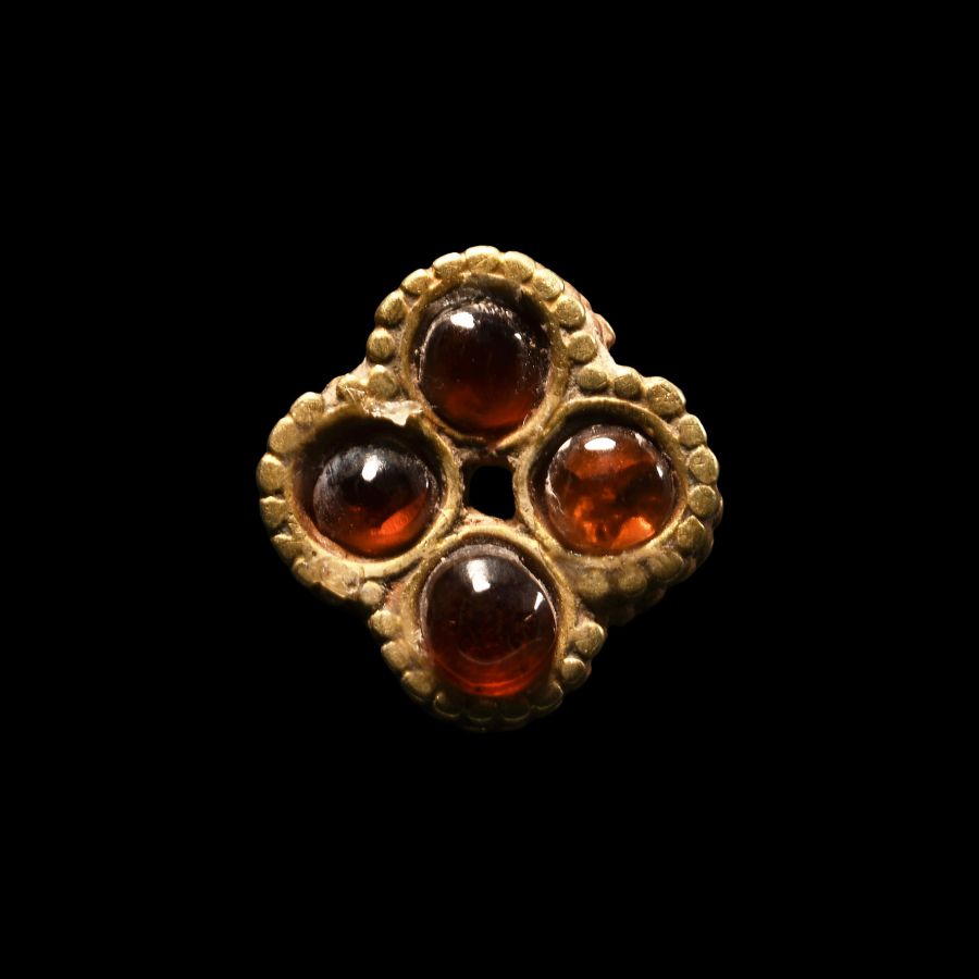 Medieval Gold and Garnet Quatrefoil