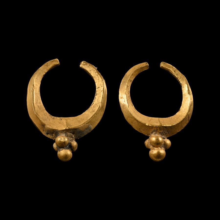 Western Asiatic Gold Earrings