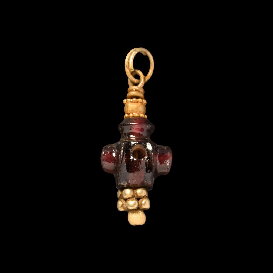 Western Asiatic Gold Pendant with Bead