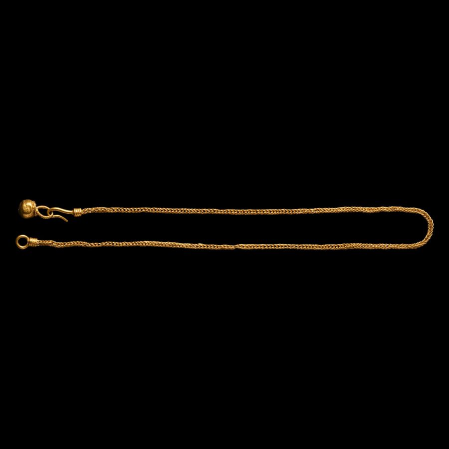 Roman Gold Chain with Ball Pendant