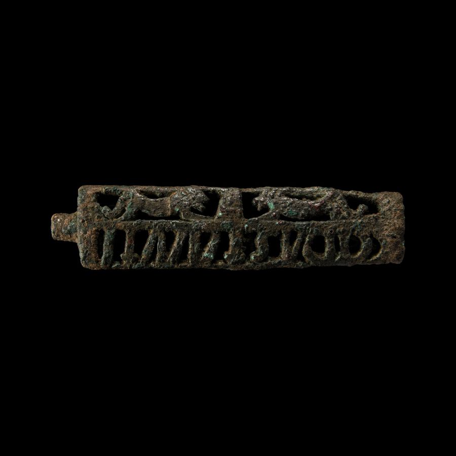 Roman Decorated and Inscribed Animal Hilt