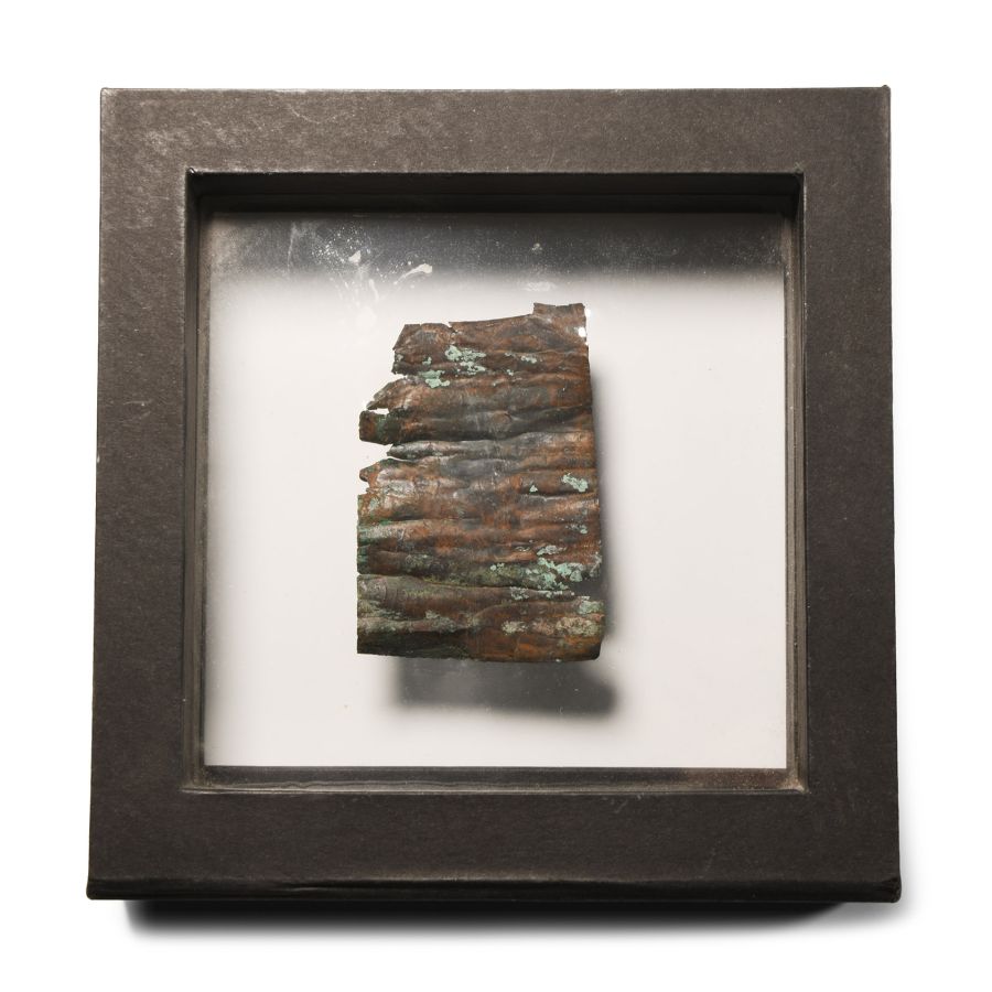 Aramaic Fragmentary Bronze Text Scroll
