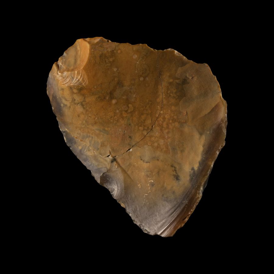 Large Stone Age Twydall Knapped Flint Scraper Tool