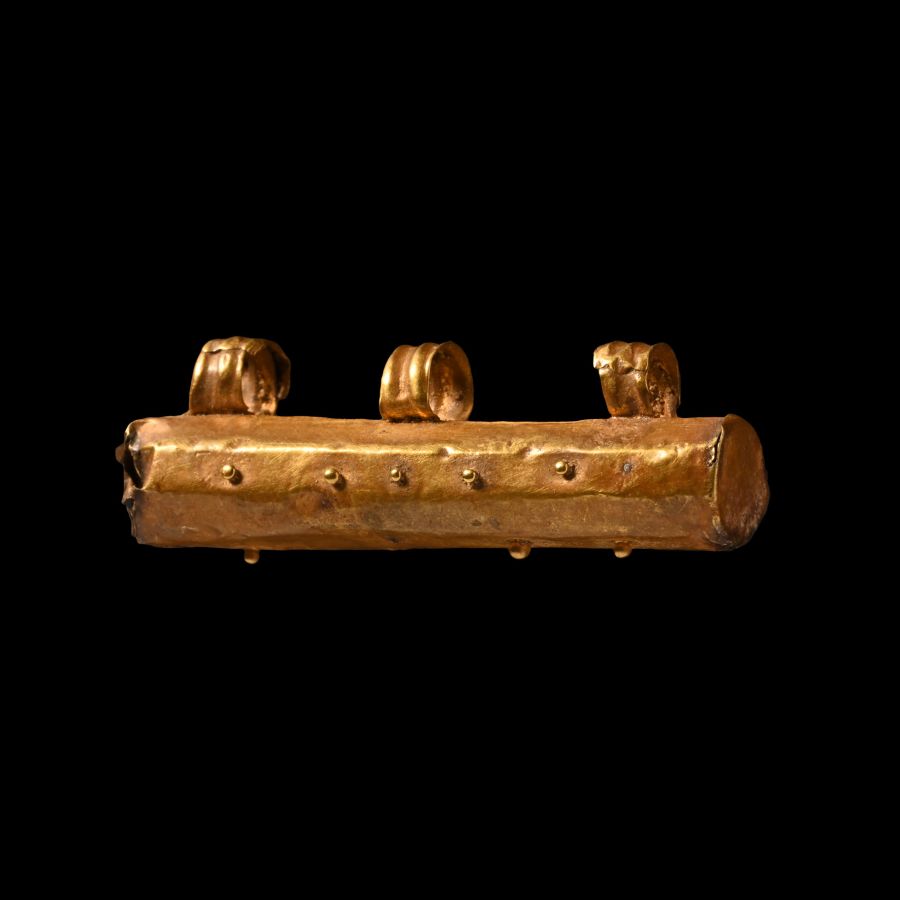Late Roman Gold Amulet Case Pendant