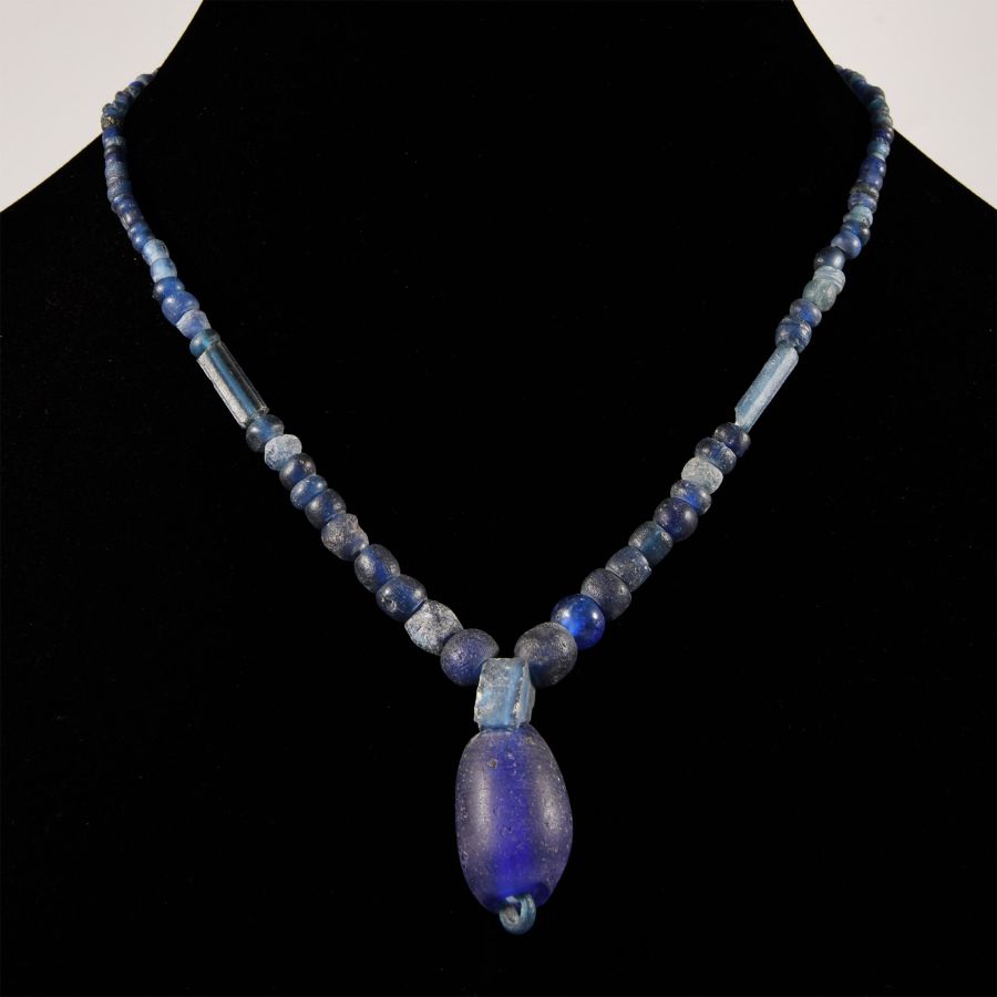 Roman Blue Glass Bead Necklace String