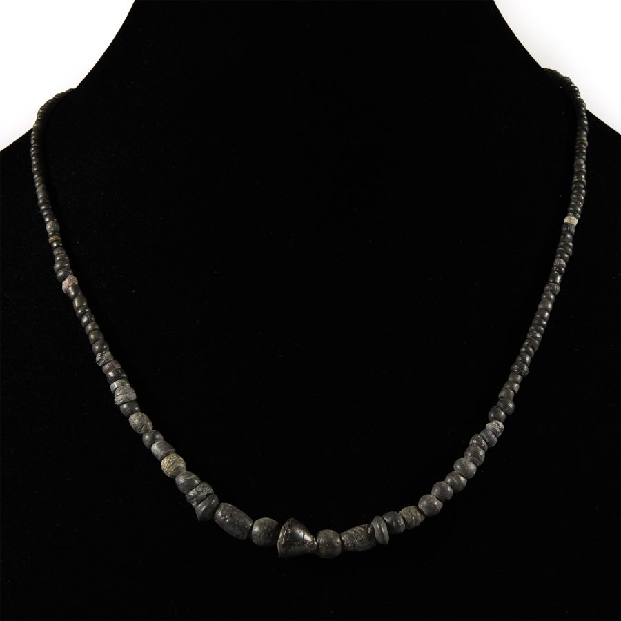 Roman Black Glass Bead Necklace String