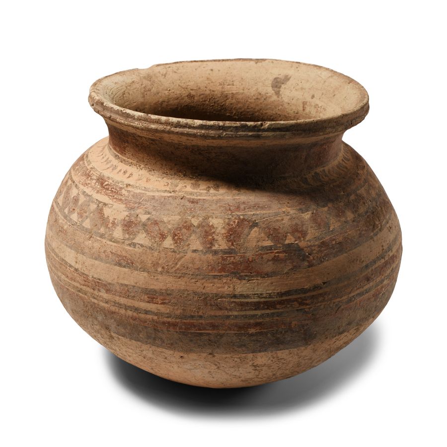Greek Painted Terracotta Storage Vessel