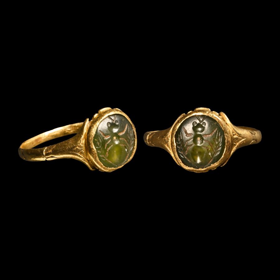Renaissance Gold Ring with Reused Ancient Roman Gemstone