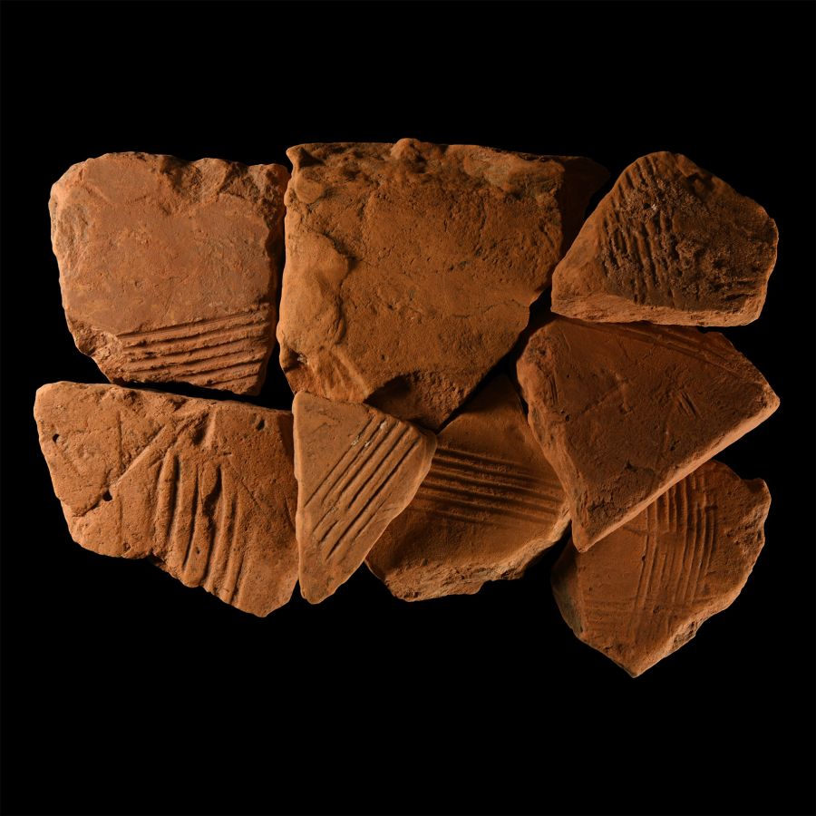 Roman 'Somerset and Devon' Terracotta Roof Tile Fragment Group