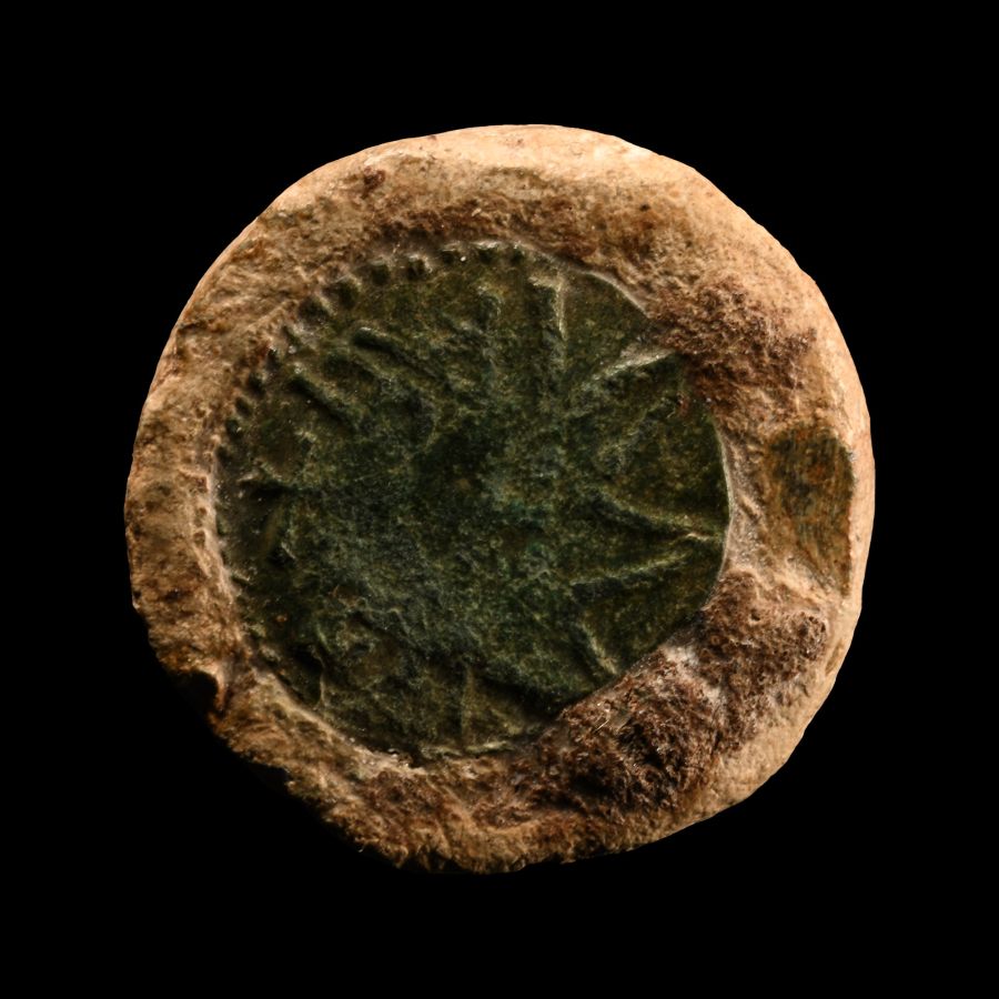 Viking Lead Gaming Board 'King Piece' with Plundered Bronze Styca
