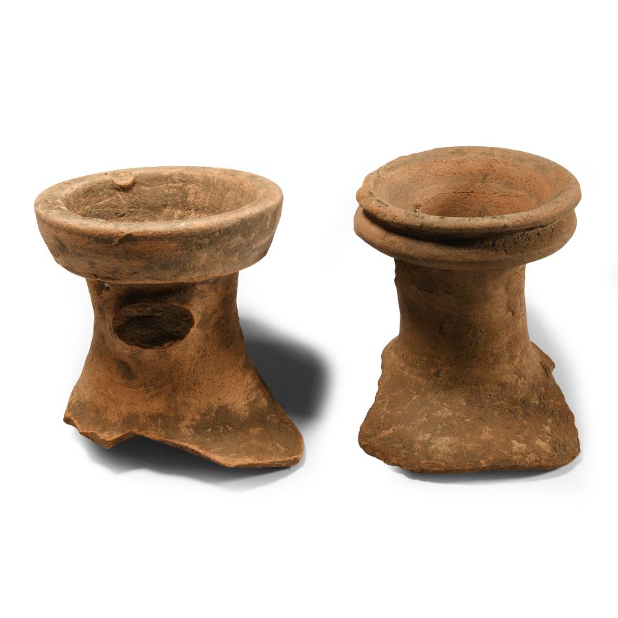 Roman 'Canterbury' Terracotta Wine Amphora Top Pair