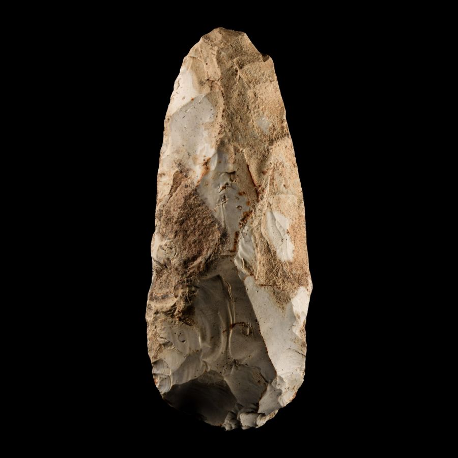 Stone Age 'Salisbury' Grey with Cortex Knapped Flint Axe