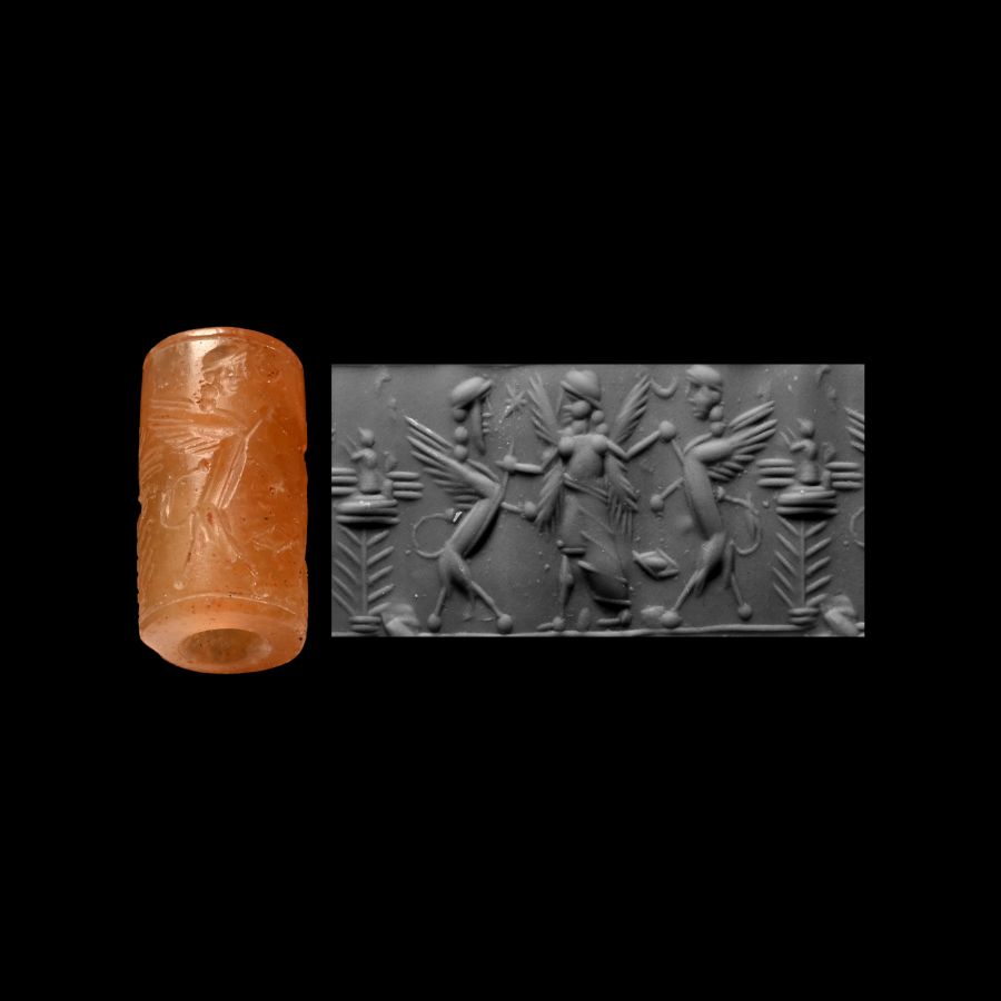 Western Asiatic Cylinder Seal with Combat Scene
