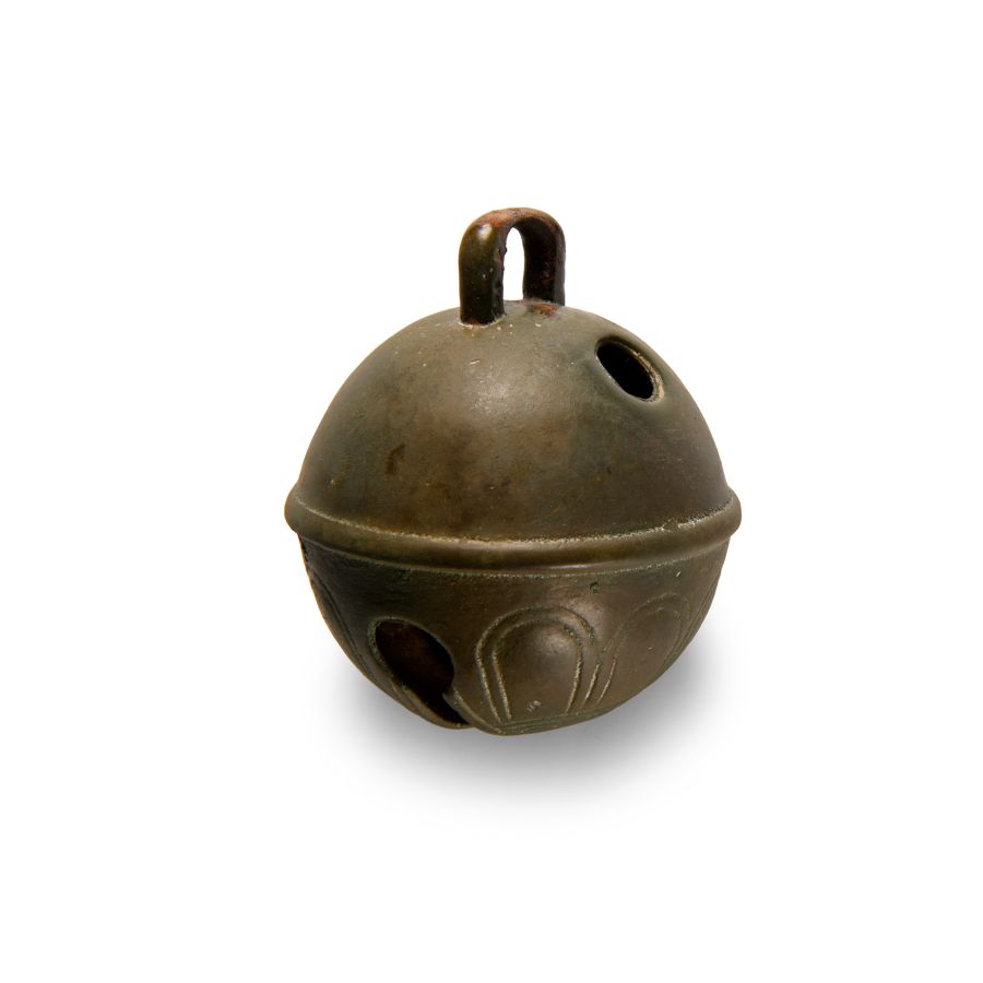 Large Post Medieval Bronze 'R W' Crotal Bell