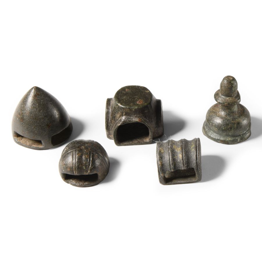 Roman Bronze Strap Junction and Pommel Group