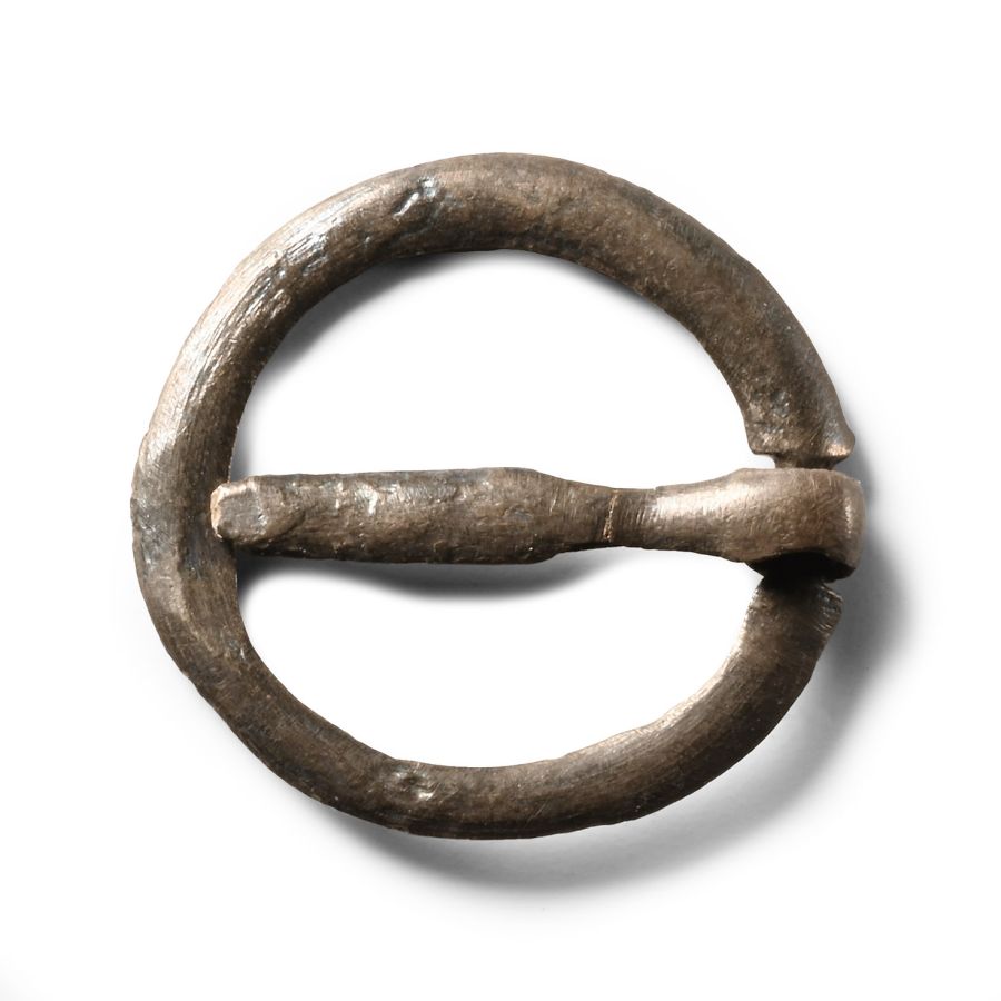 Medieval Silver Ring Brooch