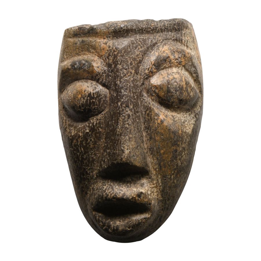 Natural History - Mastodon Bone Face Carving