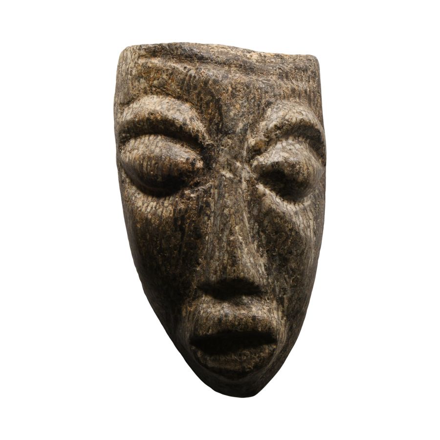 Natural History - Mastodon Bone Face Carving