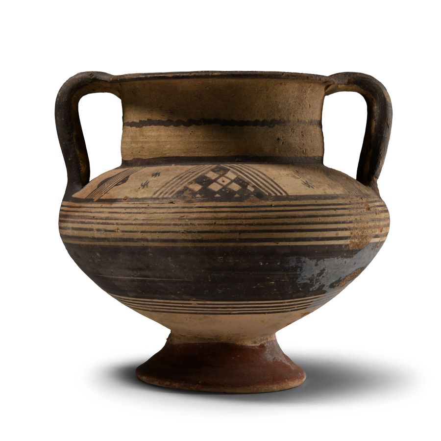 Cypriot Painted Amphora with Double Strap Handles