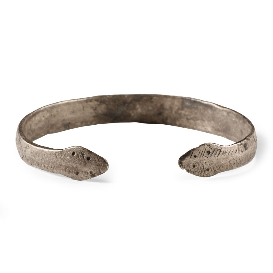 Roman Silver Armilla Snake Bracelet
